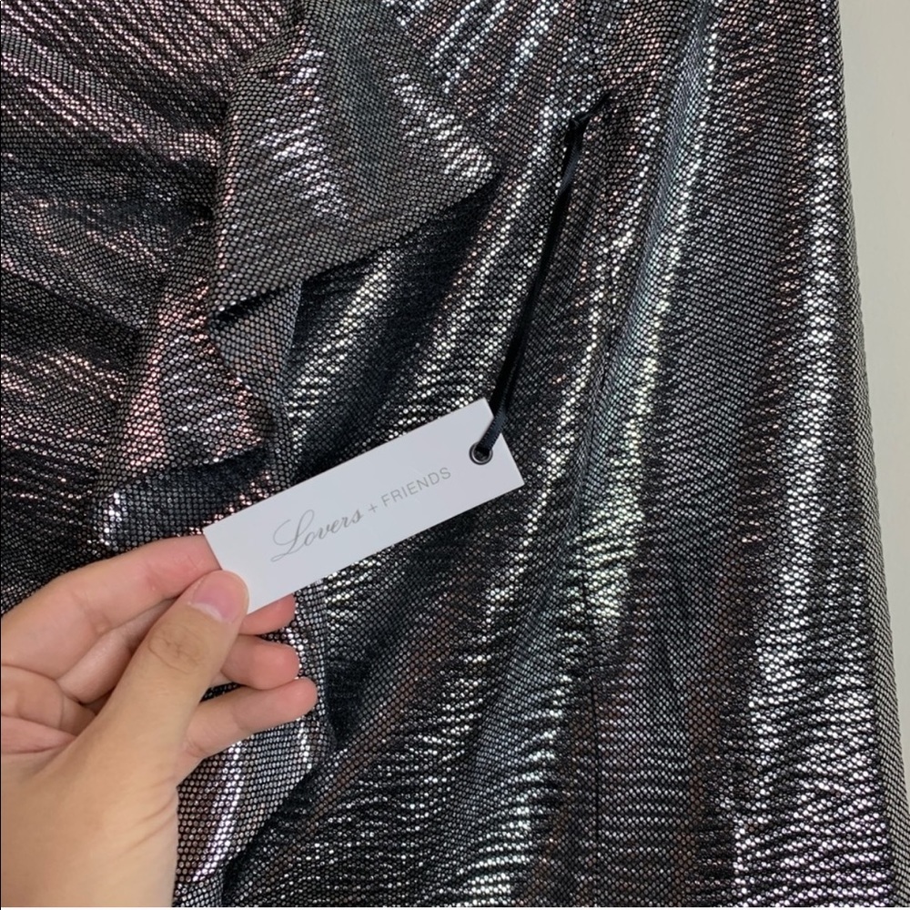 Lovers & Friends Lisa Metallic Ruffle Mini Skirt - Picture 5 of 5